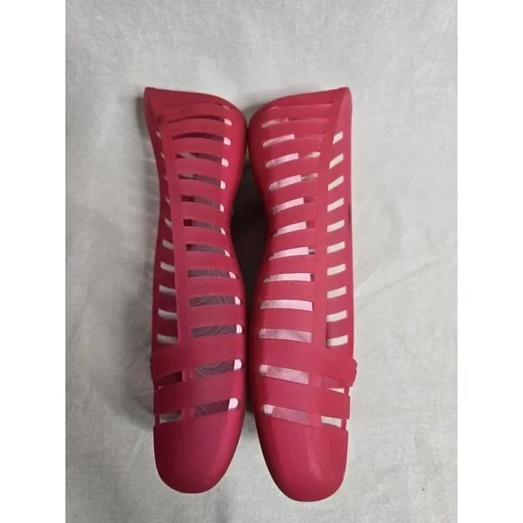 Crocs Adrina II Closed Toe Slip On Jelly Flats Women’s Size 9 Ballet Shoes Pink - Picture 6 of 10